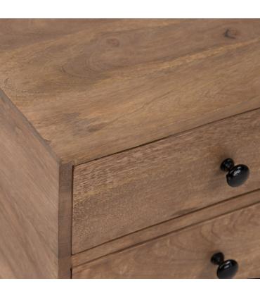 MESITA NATURAL-NEGRO MADERA DE MANGO 43 X 33 X 61 CM