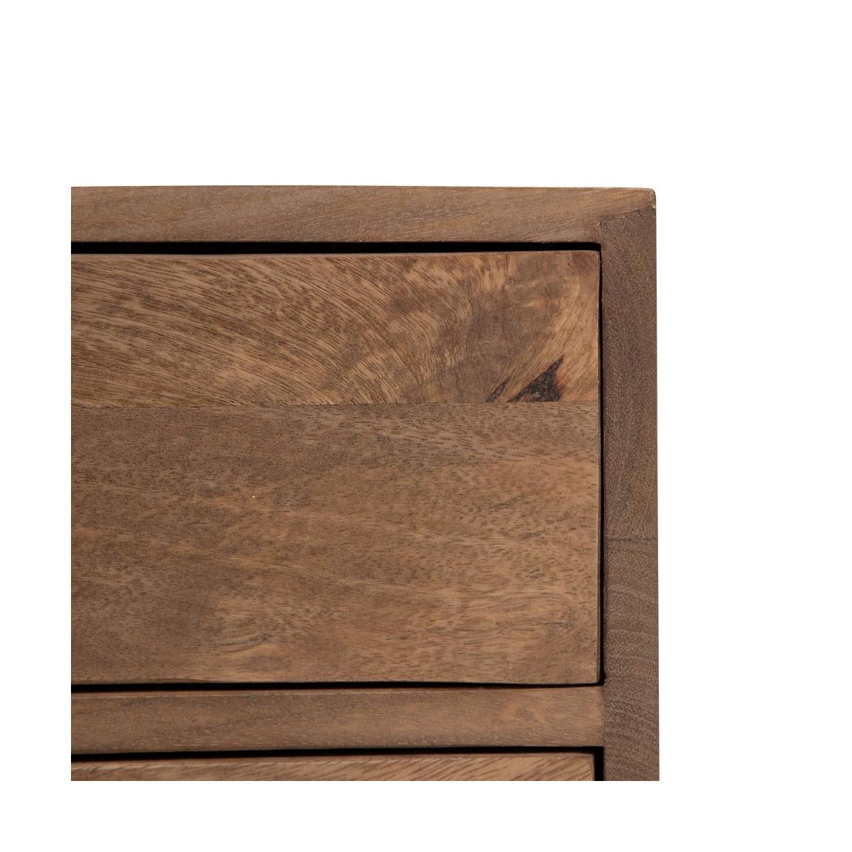 MESITA NATURAL-NEGRO MADERA DE MANGO 43 X 33 X 61 CM