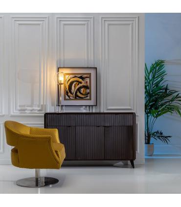 APARADOR MARRÓN OSCURO MADERA MINDI 140,50 X 35,50 X 85 CM