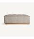 Puff de poliéster beige 124 x 42 cm