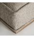 Puff de poliéster beige 124 x 42 cm