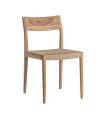 Silla Caen de madera de teka marrón 45 x 50 x 81 cm