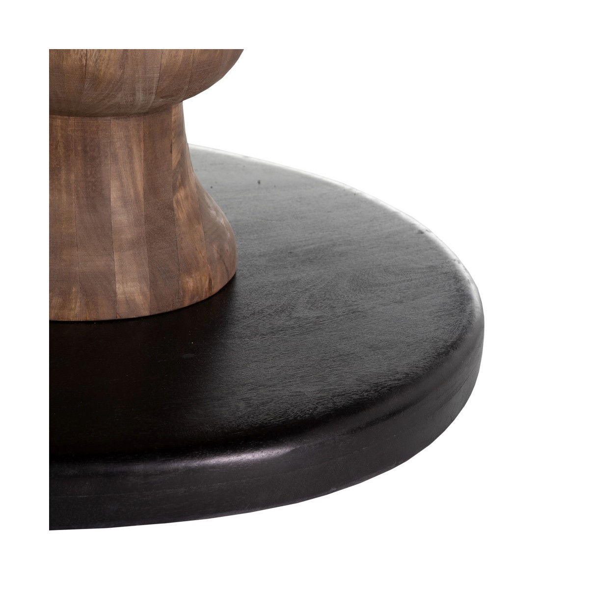 MESA COMEDOR NATURAL-NEGRO 140 X 140 X 75 CM