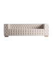 Ash and Beige Velvet Sofa 246 cm