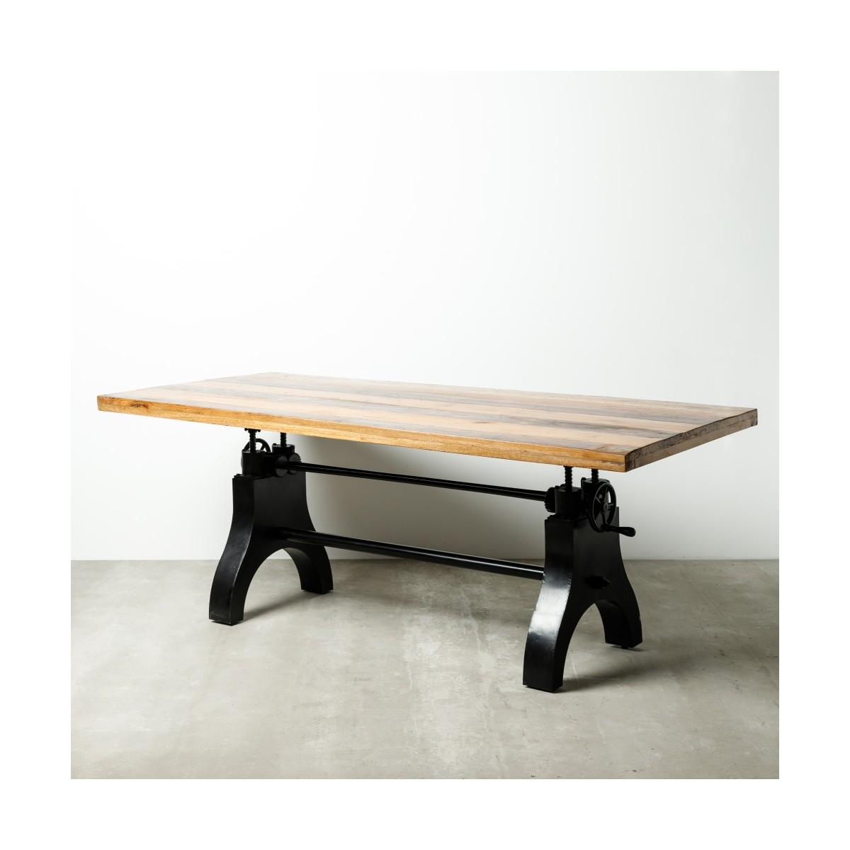 MESA COMEDOR NATURAL-NEGRO 220 X 100 X 75 CM