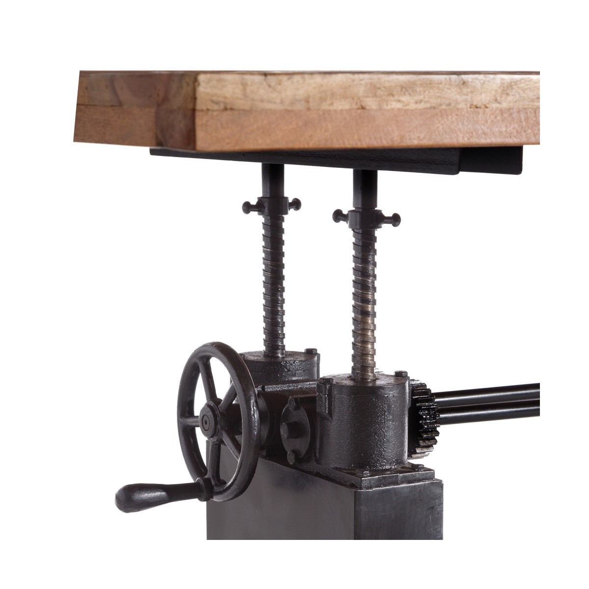 MESA COMEDOR NATURAL-NEGRO 220 X 100 X 75 CM