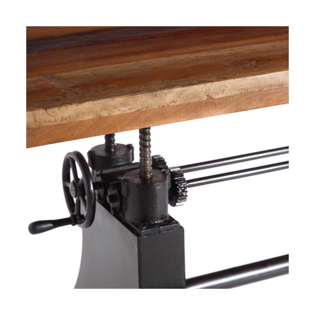 MESA COMEDOR NATURAL-NEGRO 220 X 100 X 75 CM