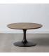 MESA CENTRO NEGRO MADERA-HIERRO SALÓN 80 X 80 X 43,50 CM