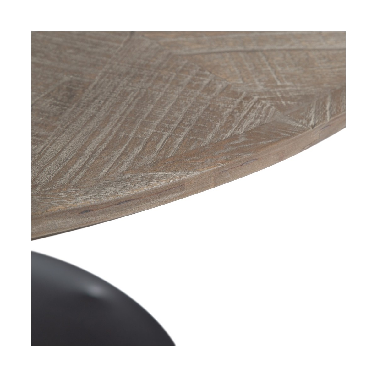 MESA CENTRO NEGRO MADERA-HIERRO SALÓN 80 X 80 X 43,50 CM