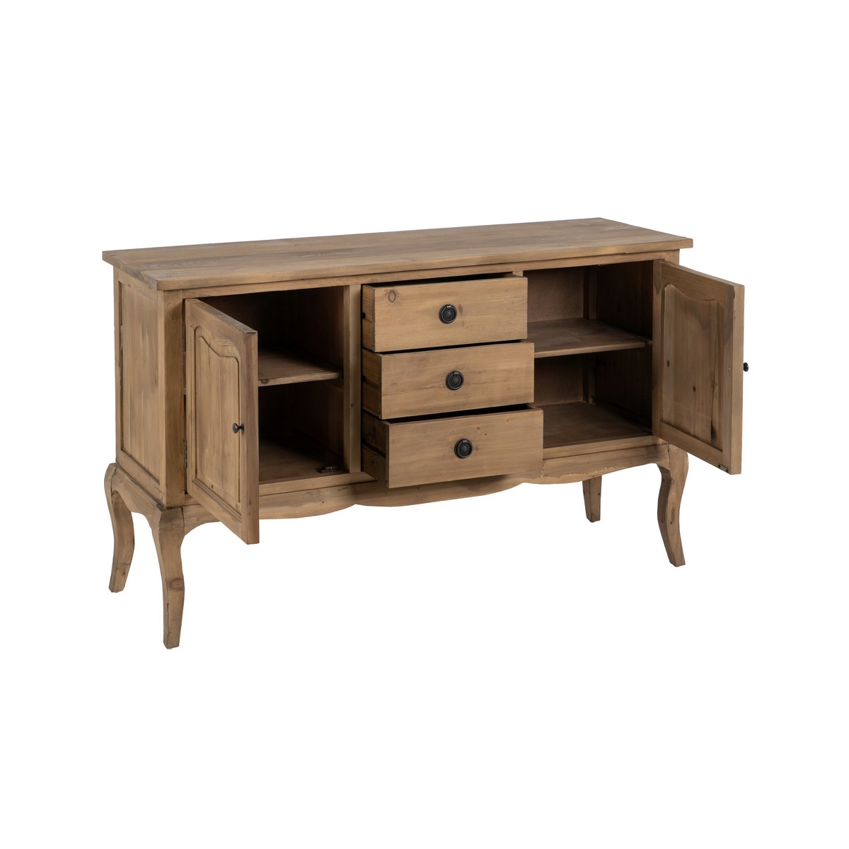 APARADOR MARRÓN MADERA DE PINO SALÓN 155 X 50 X 93 CM