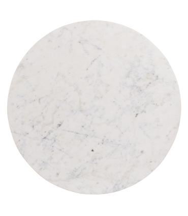 MESA CENTRO NATURAL-BLANCO MÁRMOL/MADERA 80 X 80 X 40 CM