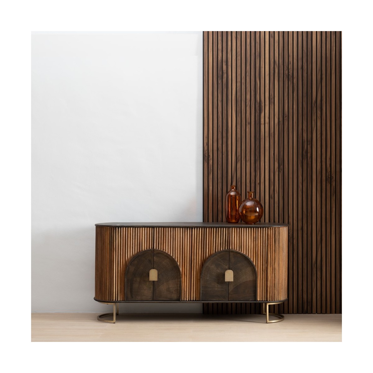 APARADOR NATURAL-ORO MADERA DE MANGO 153 X 41 X 75 CM