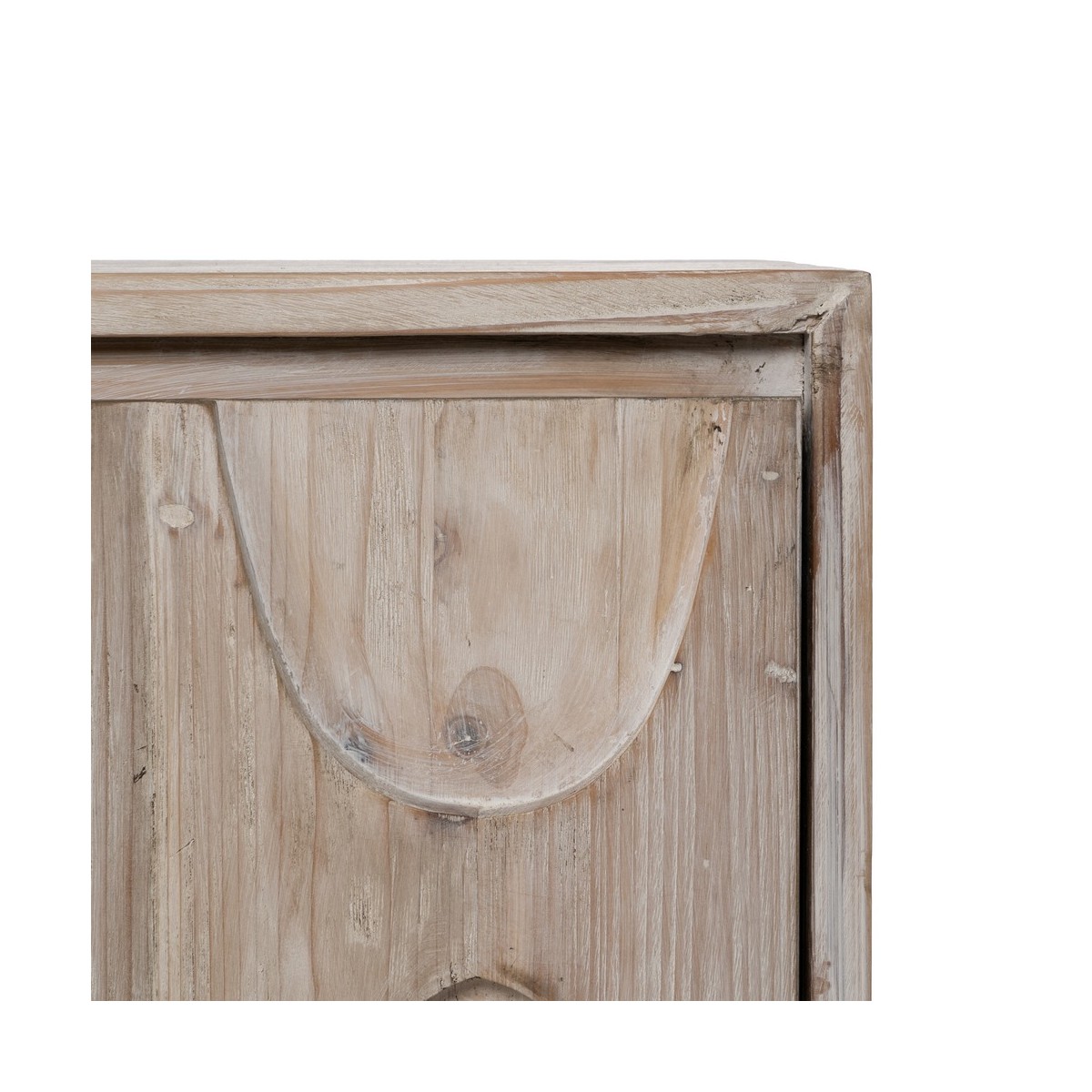 APARADOR BLANCO ROZADO MADERA DE PINO 200 X 40 X 85 CM