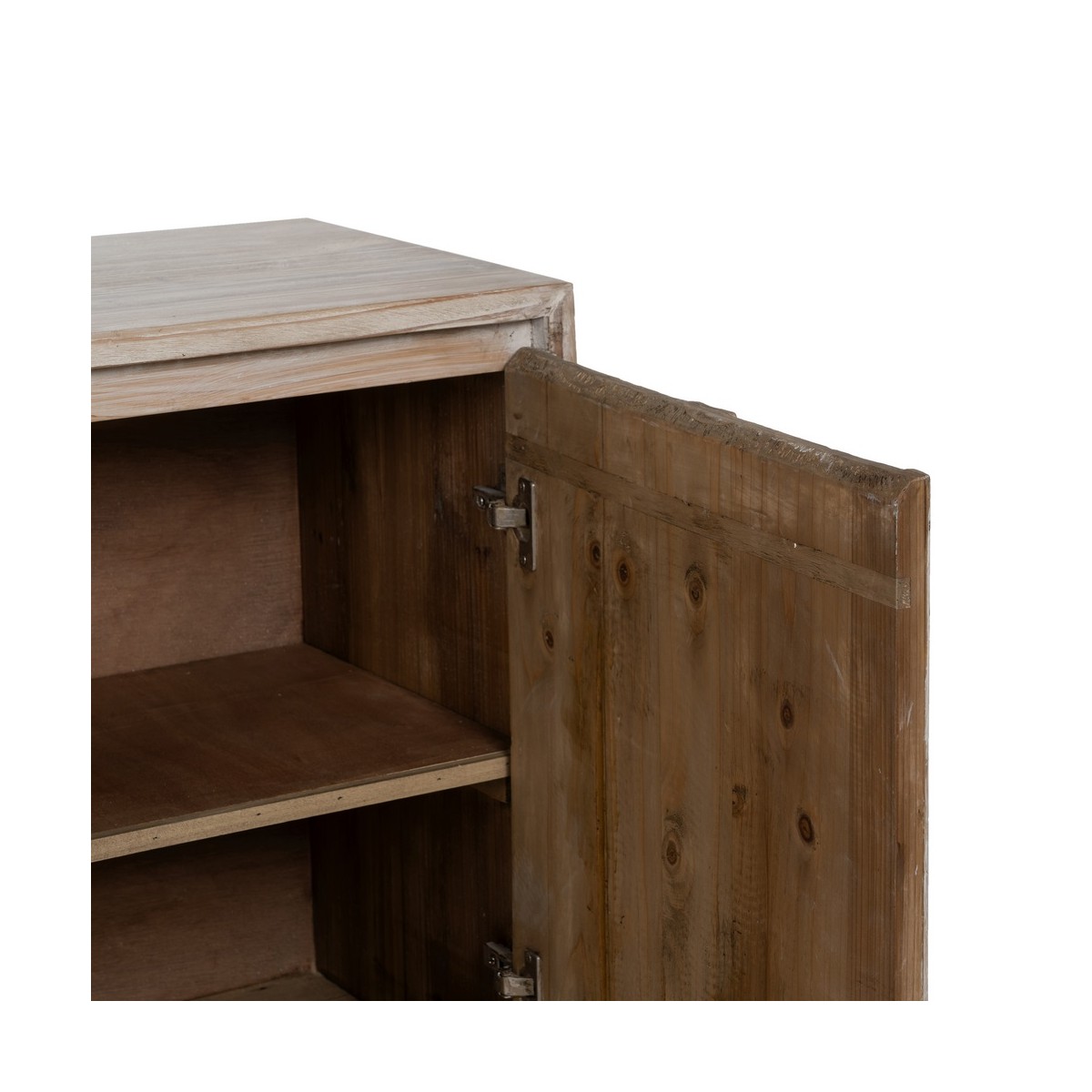 APARADOR BLANCO ROZADO MADERA DE PINO 200 X 40 X 85 CM