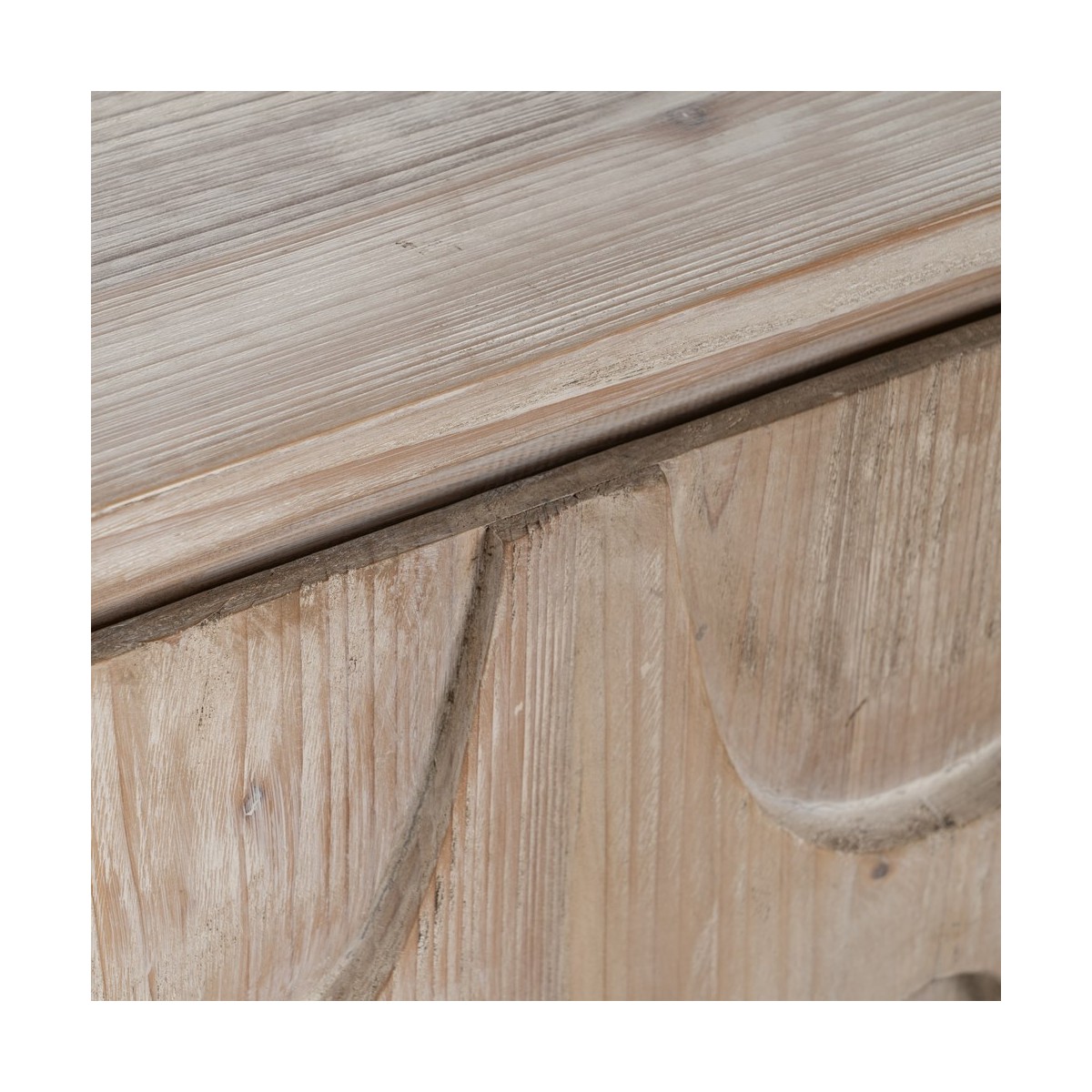 APARADOR BLANCO ROZADO MADERA DE PINO 200 X 40 X 85 CM