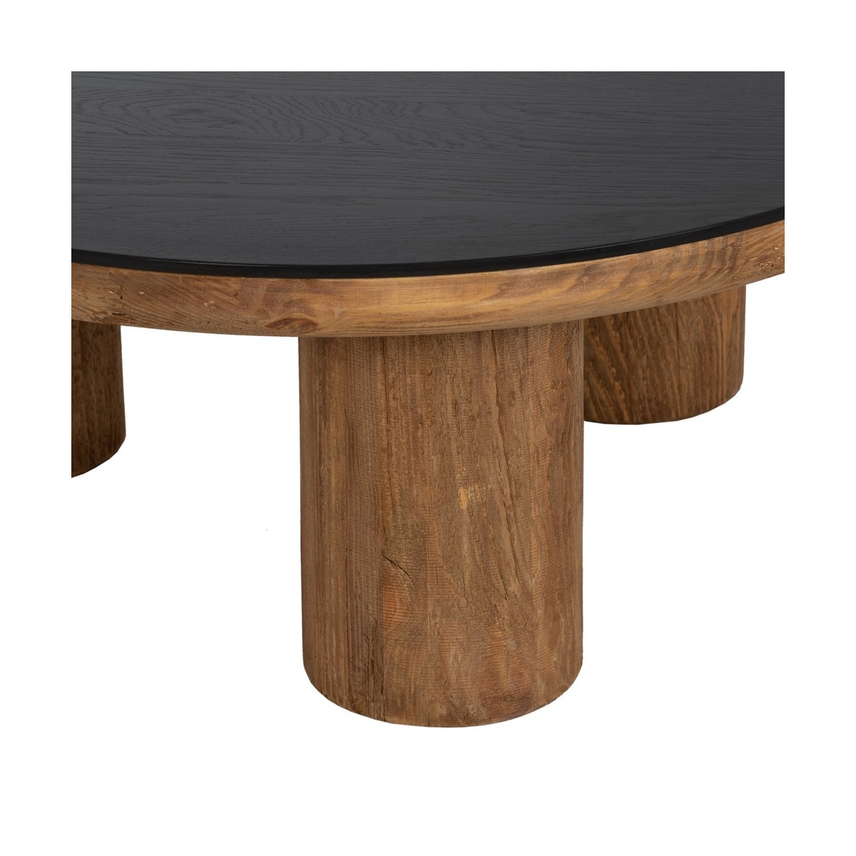 MESA CENTRO NATURAL-NEGRO MADERA DE PINO 90 X 90 X 35 CM