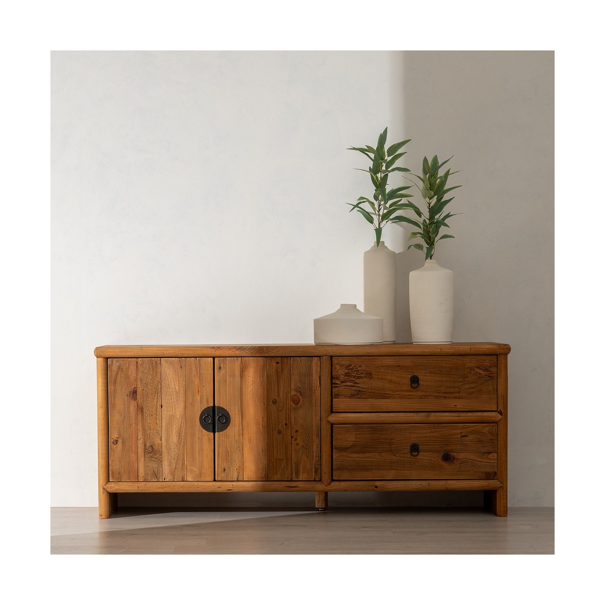 APARADOR NATURAL MADERA DE PINO SALÓN 155 X 44 X 65 CM