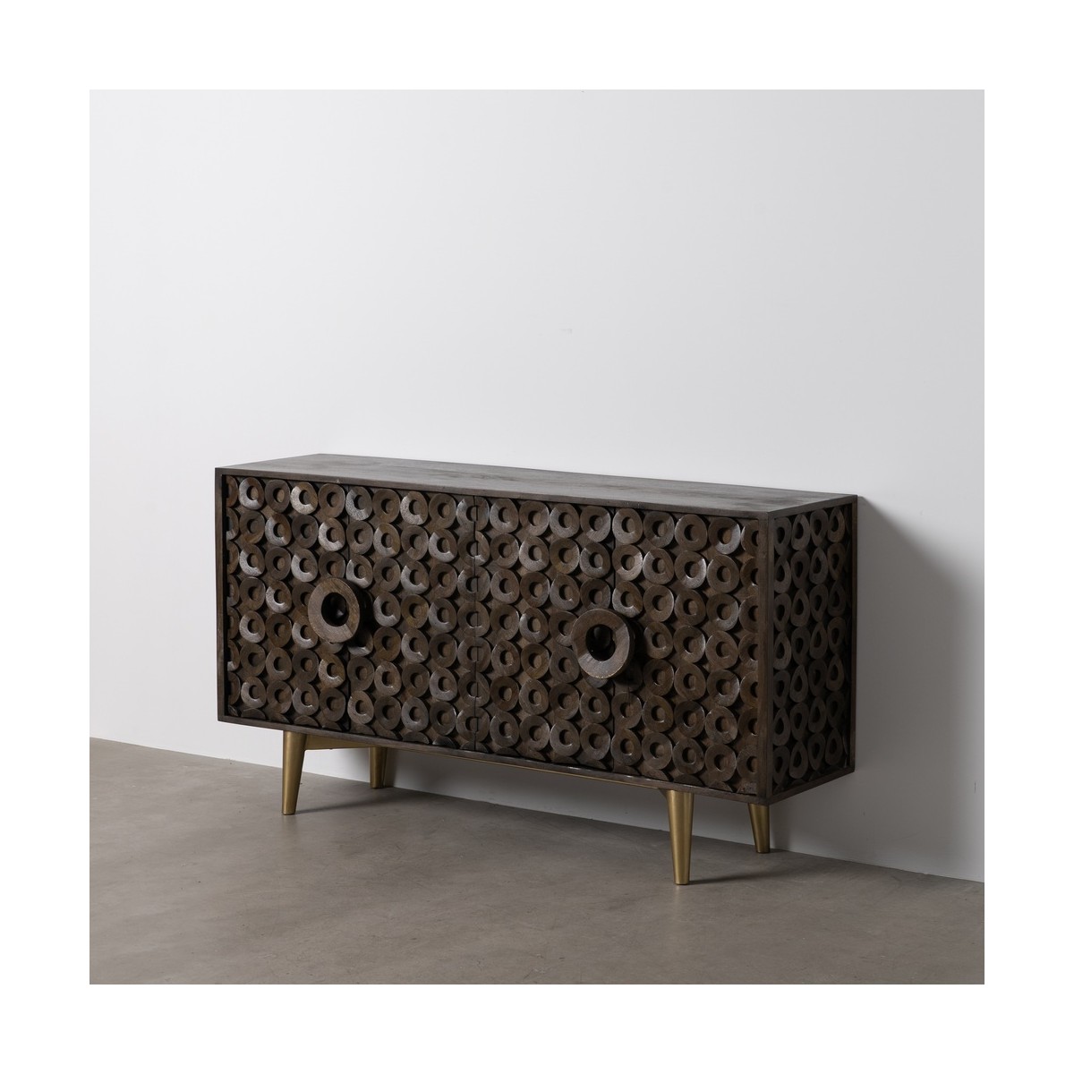 APARADOR MARRÓN MADERA DE MANGO SALÓN 152 X 40 X 82 CM