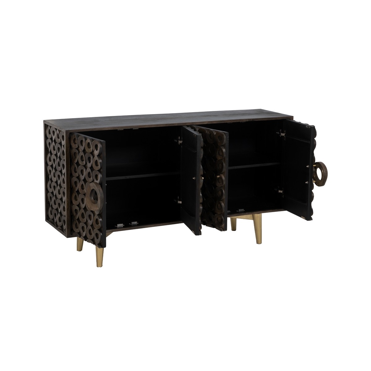 APARADOR MARRÓN MADERA DE MANGO SALÓN 152 X 40 X 82 CM