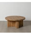 MESA CENTRO NATURAL MADERA DE PINO SALÓN 100 X 100 X 45 CM