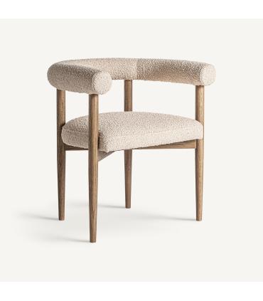 Bullay Accent Chair | Premium Bouclé & Ash Wood Design