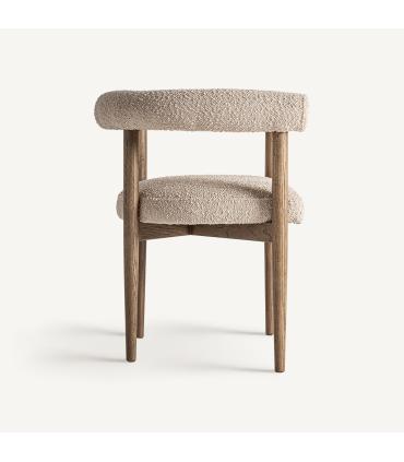 Cadeira de Design Bullay | Tecido Bouclé e Madeira de Freixo