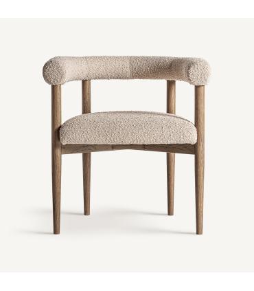 Bullay Accent Chair | Premium Bouclé & Ash Wood Design