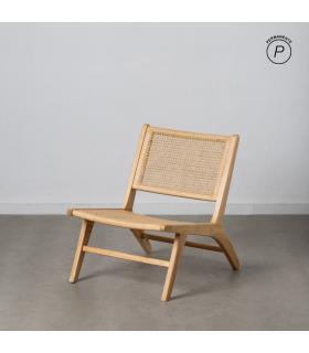 SILLÓN NATURAL MADERA-RATÁN SALÓN 60,50 X 73,50 X 72,50 CM