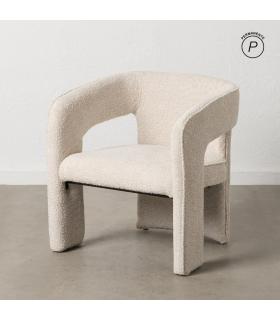 SILLA BEIGE TEJIDO SALÓN 69 X 66 X 73 CM
