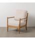 SILLÓN BLANCO-NATURAL MADERA-MDF 65 X 71 X 88 CM