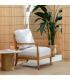 SILLÓN BLANCO-NATURAL MADERA-MDF 65 X 71 X 88 CM