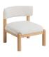SILLÓN BLANCO-NATURAL MADERA DE CAUCHO 62 X 62 X 71 CM