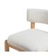 SILLÓN BLANCO-NATURAL MADERA DE CAUCHO 62 X 62 X 71 CM