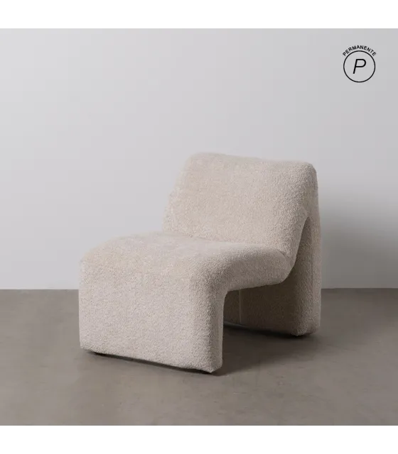 SILLÓN BEIGE TEJIDO SALÓN 62 X 86 X 69 CM