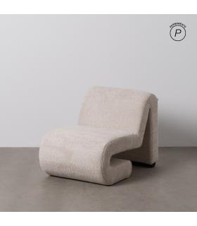 SILLÓN BEIGE TEJIDO SALÓN 60 X 90 X 63 CM