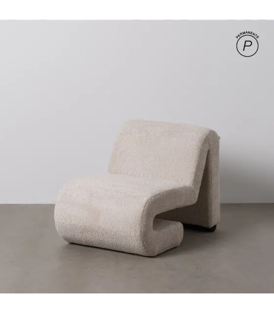 SILLÓN BEIGE TEJIDO SALÓN 60 X 90 X 63 CM