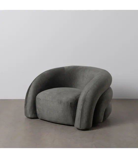 SILLÓN VERDE TEJIDO SALÓN 100 X 84 X 58 CM