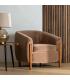 SILLÓN TAUPE TEJIDO-MADERA SALÓN 87 X 80 X 81 CM