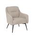 SILLÓN BEIGE TEJIDO-METAL 69 X 73 X 79 CM