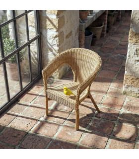 SILLA NATURAL RATÁN SALÓN 60 X 58 X 80 CM