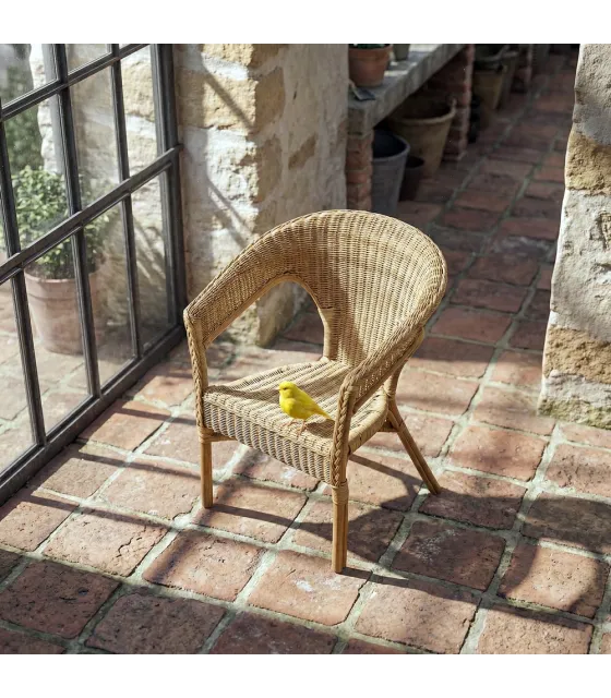 SILLA NATURAL RATÁN SALÓN 60 X 58 X 80 CM