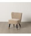 SILLÓN BEIGE TEJIDO-MADERA SALÓN 58 X 70 X 74 CM