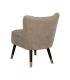 SILLÓN BEIGE TEJIDO-MADERA SALÓN 58 X 70 X 74 CM