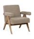 SILLÓN BEIGE TEJIDO-MADERA SALÓN 74 X 76 X 85 CM