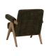 SILLÓN VERDE TEJIDO-MADERA SALÓN 74 X 76 X 85 CM