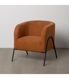 SILLÓN TERRACOTA TEJIDO-METAL SALÓN 68 X 66 X 74 CM
