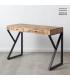 ESCRITORIO MARRÓN-NEGRO MADERA-METAL 120 X 50 X 77 CM