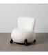 SILLÓN BLANCO-NEGRO TEJIDO-MADERA SALÓN 73 X 75 X 74,50 CM
