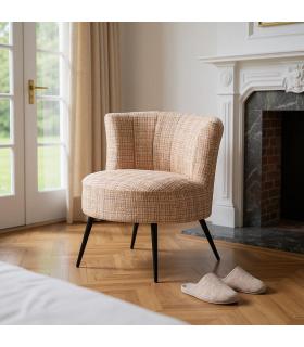 SILLÓN JASPEADO TEJIDO-METAL SALÓN 69 X 66 X 71 CM