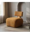 SILLÓN JASPEADO MOSTAZA TEJIDO-MADERA 60 X 72 X 64,50 CM